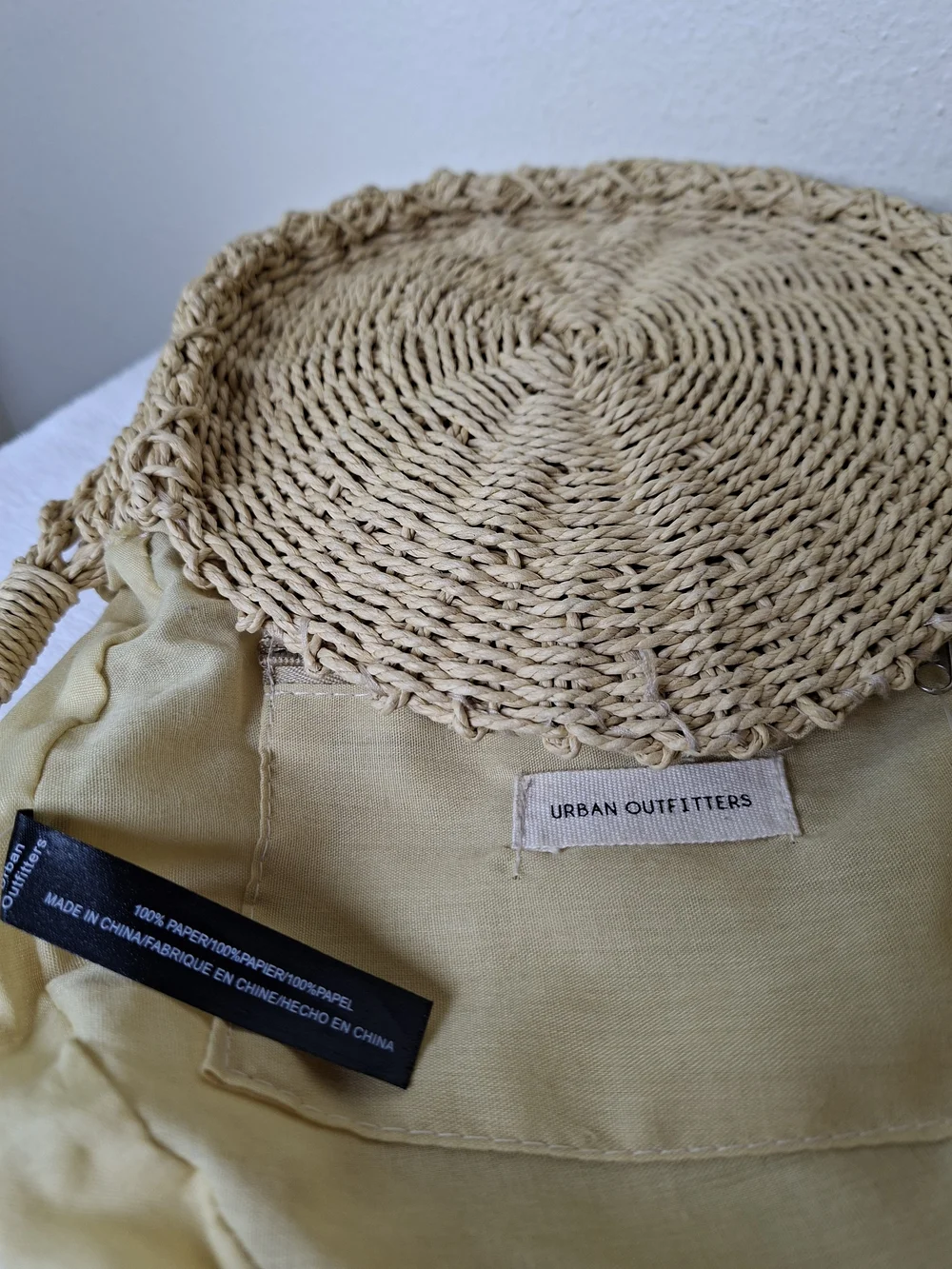 Handwoven Round Straw Shoulder Bag in Natural - Brand Unspecified